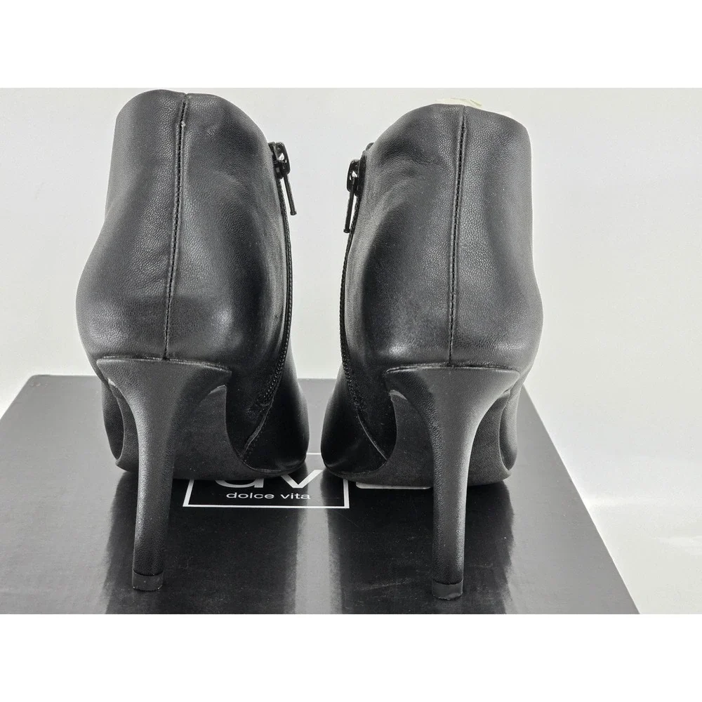DV Dolce Vita Elowen Ankle Boots Womens 6 Black Pointed Toe Stiletto - New